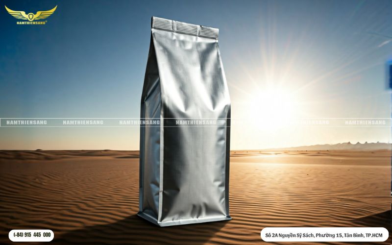 túi nhôm 4 lớp đáy đứng